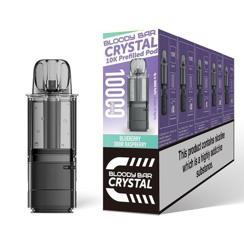 Bloody Bar Crystal 10000 Replacement Pods Pack of 5 - Vaper Wholesale