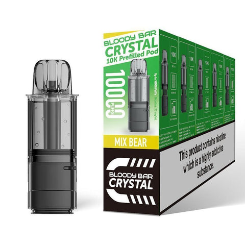 Bloody Bar Crystal 10000 Replacement Pods Pack of 5 - Vaper Wholesale