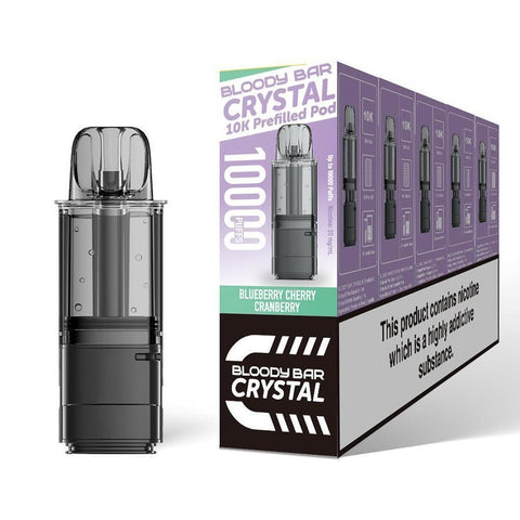 Bloody Bar Crystal 10000 Replacement Pods Pack of 5 - Vaper Wholesale