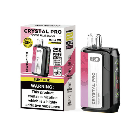 Crystal Pro Boost Plus 25000 Disposable Vape Box of 5 - Vaper Wholesale