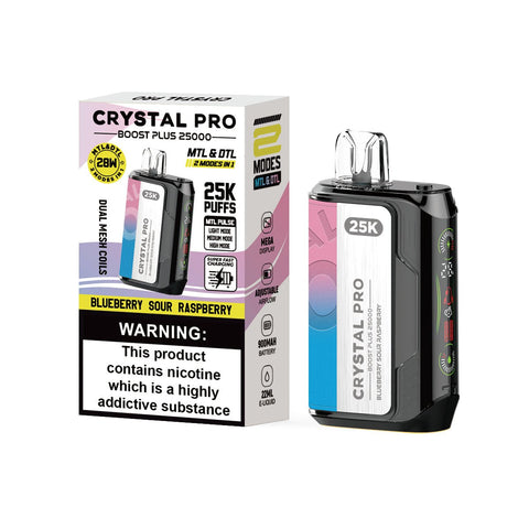 Crystal Pro Boost Plus 25000 Disposable Vape Box of 5 - Vaper Wholesale