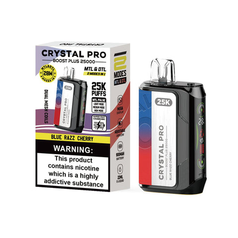 Crystal Pro Boost Plus 25000 Disposable Vape Box of 5 - Vaper Wholesale