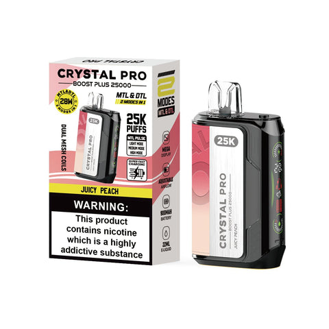 Crystal Pro Boost Plus 25000 Disposable Vape Box of 5 - Vaper Wholesale