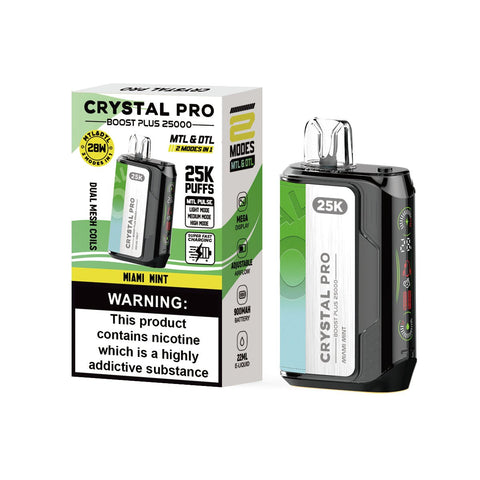 Crystal Pro Boost Plus 25000 Disposable Vape Box of 5 - Vaper Wholesale