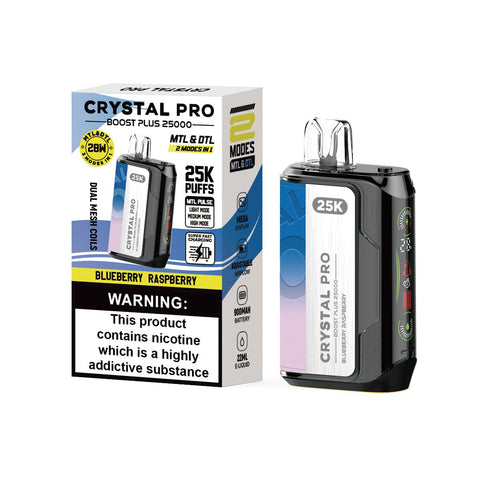 Crystal Pro Boost Plus 25000 Disposable Vape Box of 5 - Vaper Wholesale