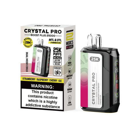 Crystal Pro Boost Plus 25000 Disposable Vape Box of 5 - Vaper Wholesale