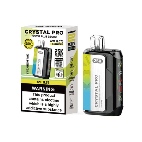 Crystal Pro Boost Plus 25000 Disposable Vape Box of 5 - Vaper Wholesale