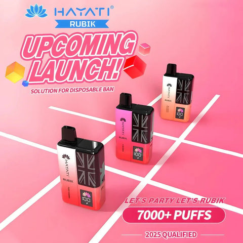 Hayati Rubik 7000 Prefilled Pod Vape Kit Box of 5 - Vaper Wholesale