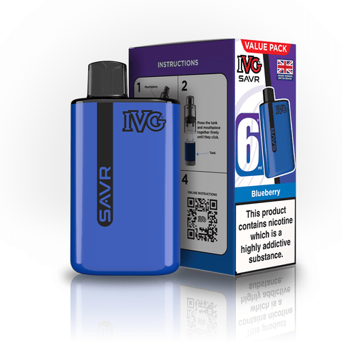 IVG SAVR 3000 Prefilled Pod Vape Kit Box of 5 - Vaper Wholesale