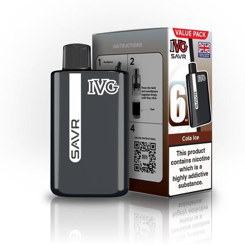 IVG SAVR 3000 Prefilled Pod Vape Kit Box of 5 - Vaper Wholesale
