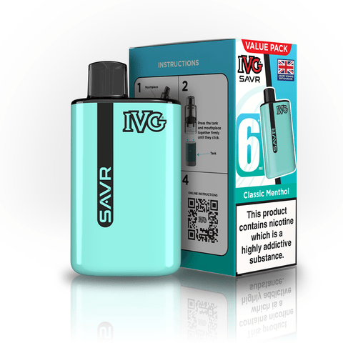 IVG SAVR 3000 Prefilled Pod Vape Kit Box of 5 - Vaper Wholesale