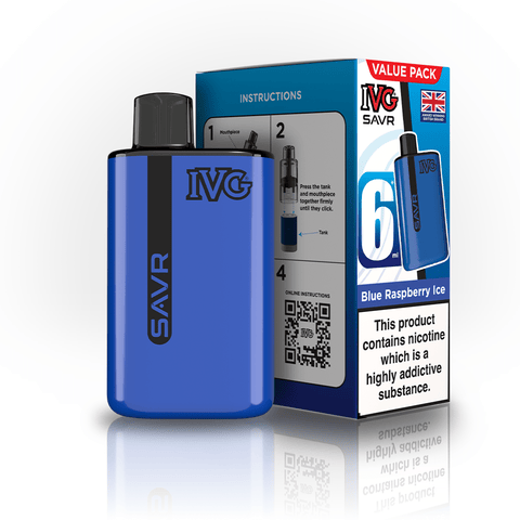 IVG SAVR 3000 Prefilled Pod Vape Kit Box of 5 - Vaper Wholesale