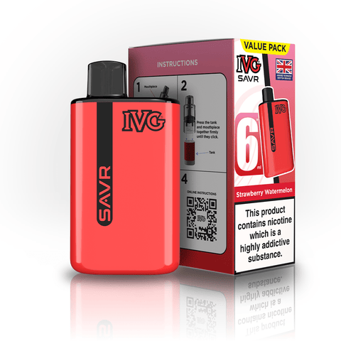 IVG SAVR 3000 Prefilled Pod Vape Kit Box of 5 - Vaper Wholesale
