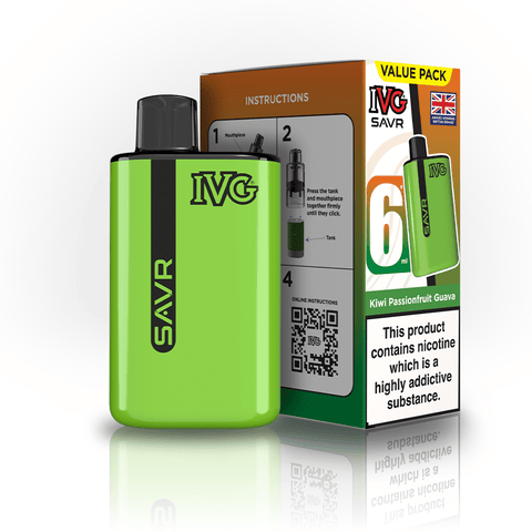 IVG SAVR 3000 Prefilled Pod Vape Kit Box of 5 - Vaper Wholesale
