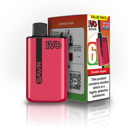 IVG SAVR 3000 Prefilled Pod Vape Kit Box of 5 - Vaper Wholesale