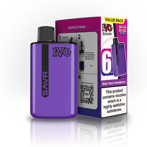 IVG SAVR 3000 Prefilled Pod Vape Kit Box of 5 - Vaper Wholesale