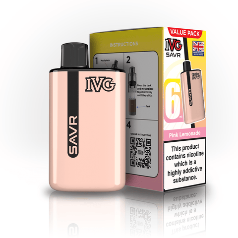 IVG SAVR 3000 Prefilled Pod Vape Kit Box of 5 - Vaper Wholesale