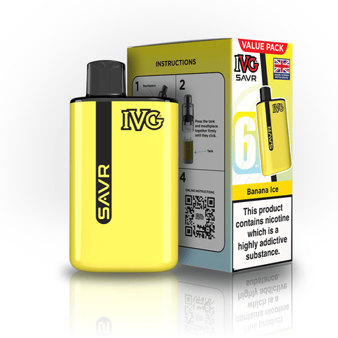 IVG SAVR 3000 Prefilled Pod Vape Kit Box of 5 - Vaper Wholesale