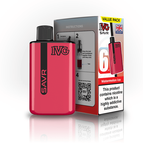 IVG SAVR 3000 Prefilled Pod Vape Kit Box of 5 - Vaper Wholesale