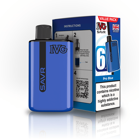 IVG SAVR 3000 Prefilled Pod Vape Kit Box of 5 - Vaper Wholesale