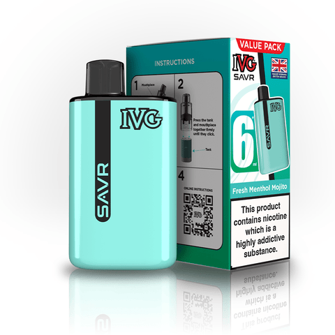 IVG SAVR 3000 Prefilled Pod Vape Kit Box of 5 - Vaper Wholesale