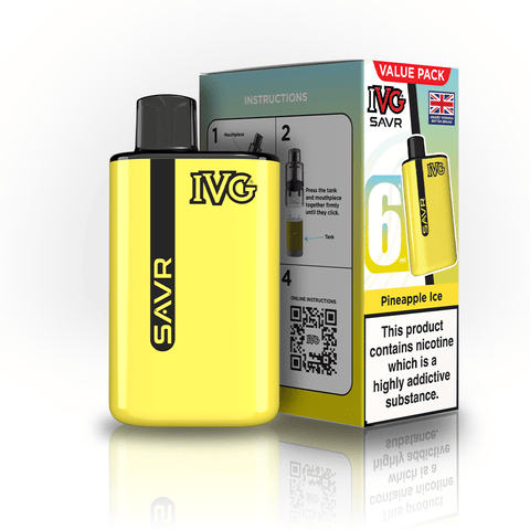 IVG SAVR 3000 Prefilled Pod Vape Kit Box of 5 - Vaper Wholesale
