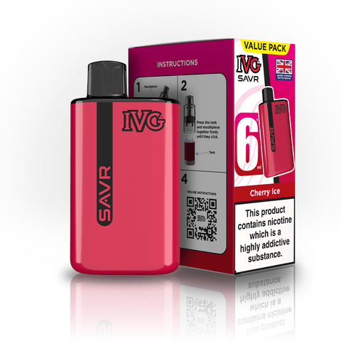 IVG SAVR 3000 Prefilled Pod Vape Kit Box of 5 - Vaper Wholesale