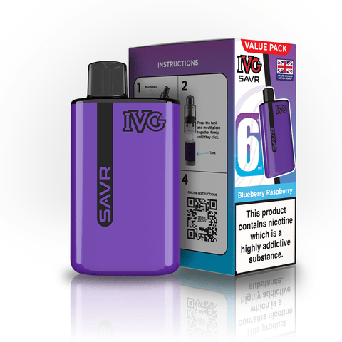 IVG SAVR 3000 Prefilled Pod Vape Kit Box of 5 - Vaper Wholesale