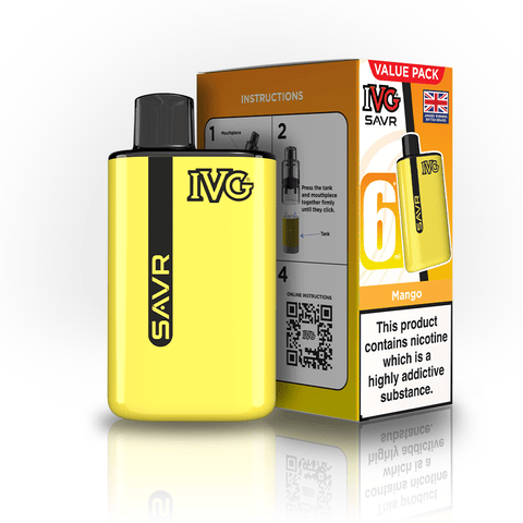 IVG SAVR 3000 Prefilled Pod Vape Kit Box of 5 - Vaper Wholesale