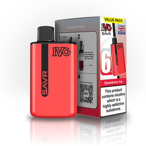 IVG SAVR 3000 Prefilled Pod Vape Kit Box of 5 - Vaper Wholesale