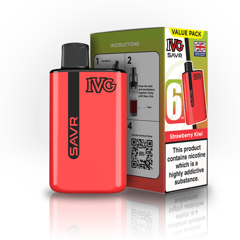 IVG SAVR 3000 Prefilled Pod Vape Kit Box of 5 - Vaper Wholesale
