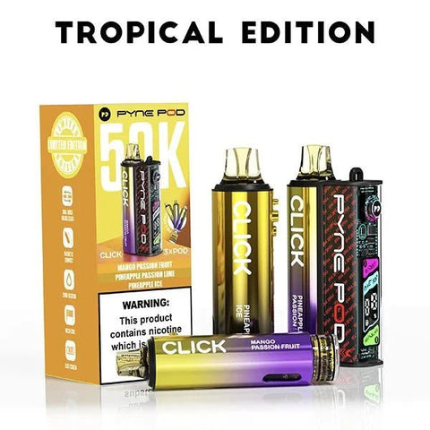 Pyne Pod Click 50k Prefilled Pod Vape Kit Box of 5 - Vaper Wholesale