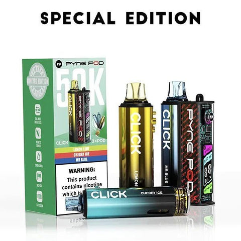 Pyne Pod Click 50k Prefilled Pod Vape Kit Box of 5 - Vaper Wholesale