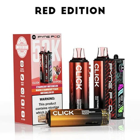 Pyne Pod Click 50k Prefilled Pod Vape Kit Box of 5 - Vaper Wholesale