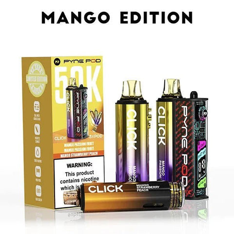 Pyne Pod Click 50k Prefilled Pod Vape Kit Box of 5 - Vaper Wholesale