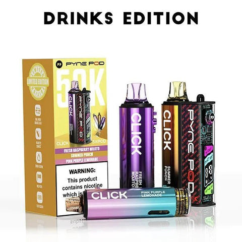 Pyne Pod Click 50k Prefilled Pod Vape Kit Box of 5 - Vaper Wholesale