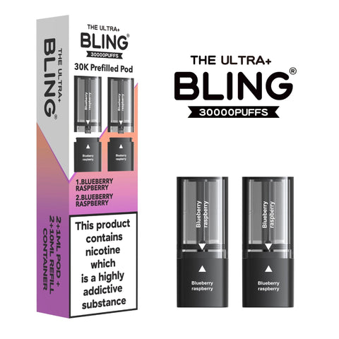 The Bling Ultra Plus 30k Replacement Pods Box of 5 - Wholesale Price !