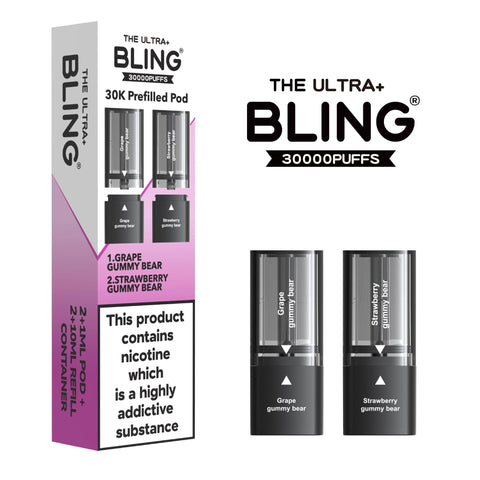The Bling Ultra Plus 30k Replacement Pods Box of 5 - Wholesale Price !